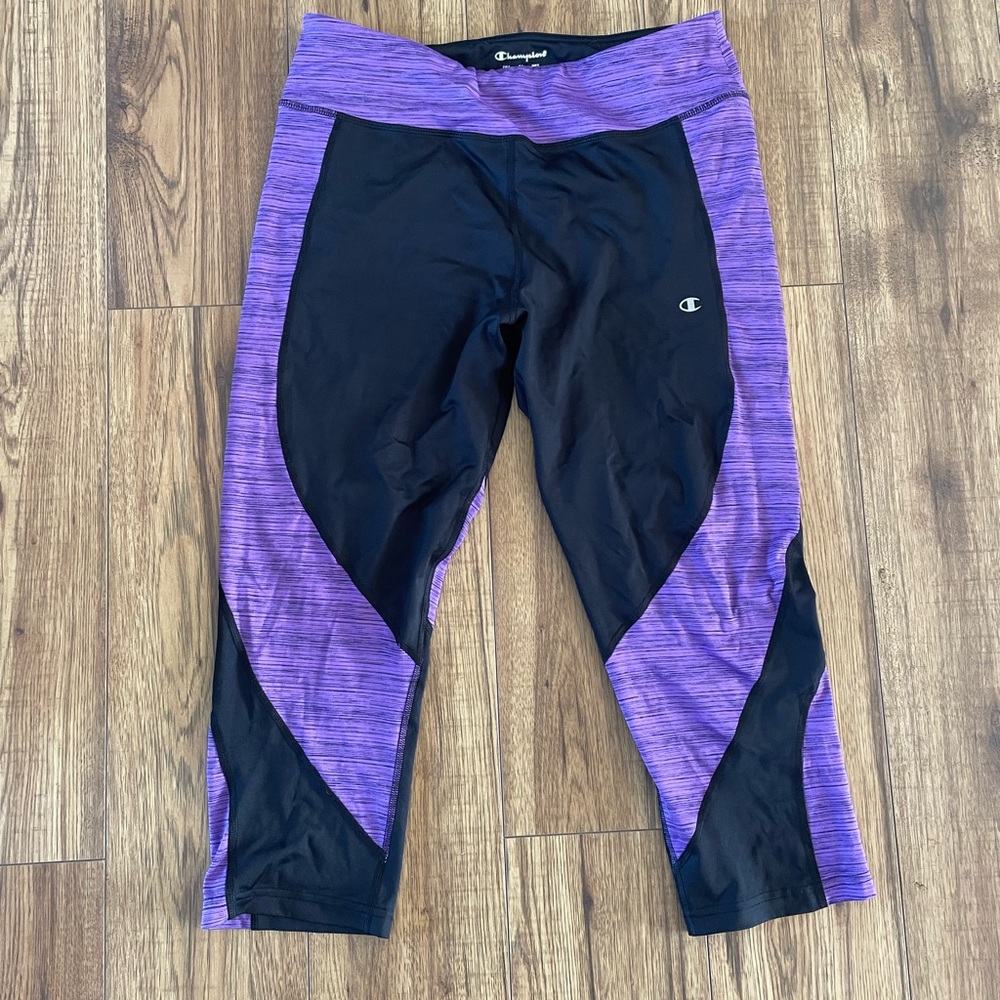 Champion Black/Purple Athletic Tights